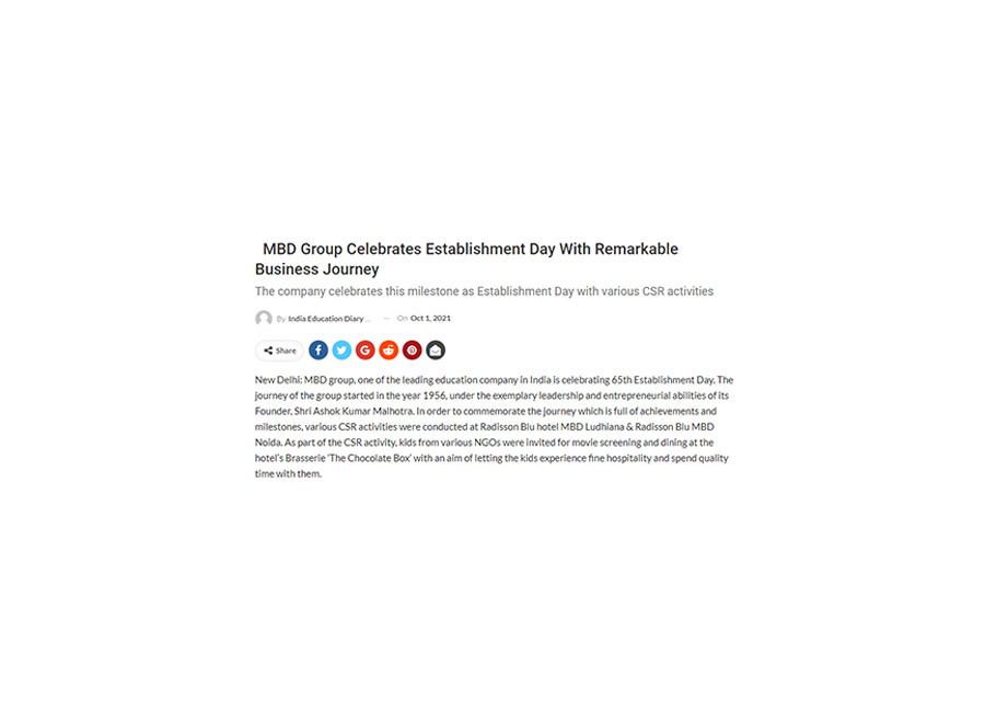 MBD Group Celebrates Establishment Day With Remarkable Business Journey