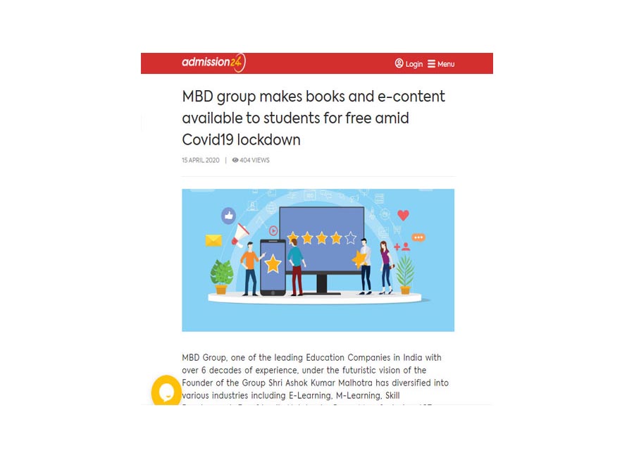 MBD group makes books and e-content available to students for free amid Covid19 lockdown