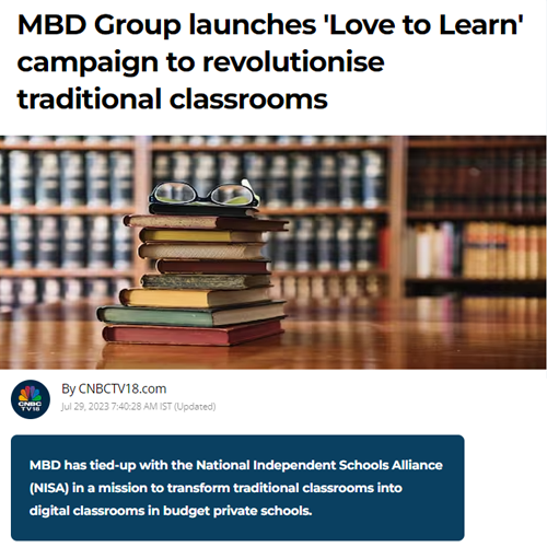 MBD Group launches 'Love to Learn' campaign to revolutionise traditional classrooms
