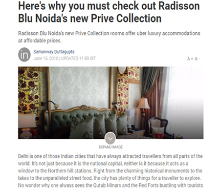 Here's why you must check out Radisson Blu Noida's new Prive Collection
