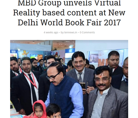 MBD Group Unveils Virtual Reality Based Content At New Delhi World Book Fair 2017