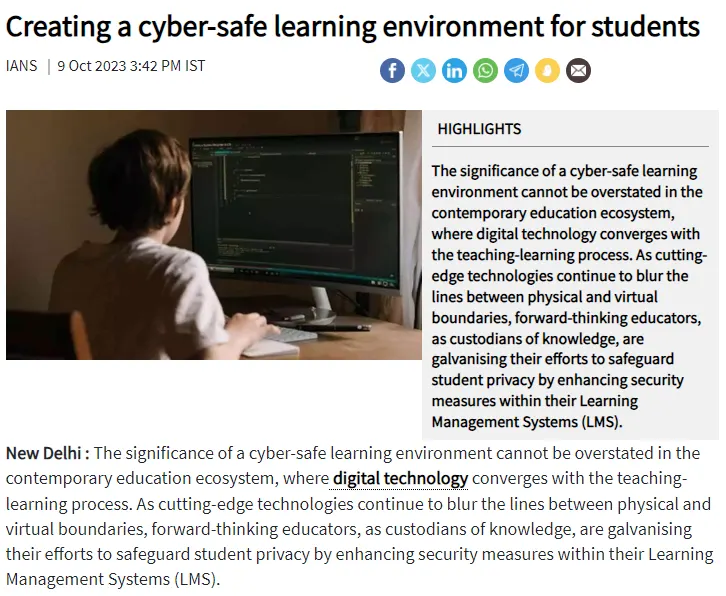 Creating a cyber-safe learning environment for students